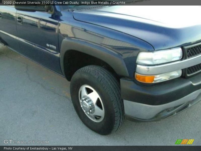 Indigo Blue Metallic / Graphite 2002 Chevrolet Silverado 3500 LS Crew Cab Dually