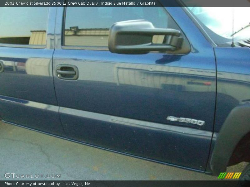 Indigo Blue Metallic / Graphite 2002 Chevrolet Silverado 3500 LS Crew Cab Dually