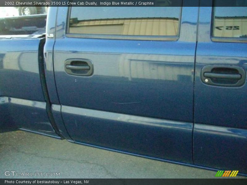 Indigo Blue Metallic / Graphite 2002 Chevrolet Silverado 3500 LS Crew Cab Dually
