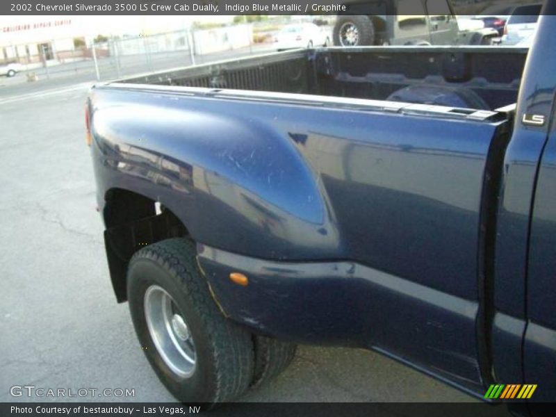 Indigo Blue Metallic / Graphite 2002 Chevrolet Silverado 3500 LS Crew Cab Dually