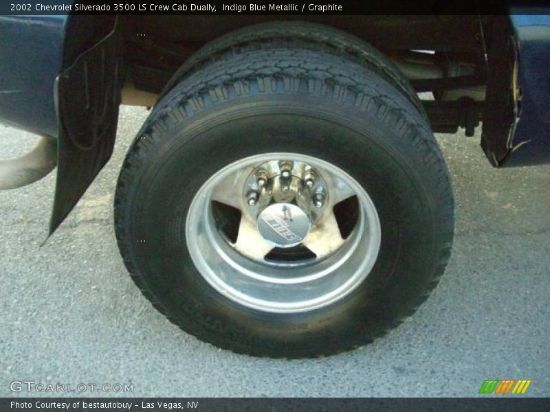 Indigo Blue Metallic / Graphite 2002 Chevrolet Silverado 3500 LS Crew Cab Dually