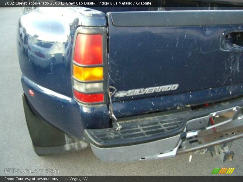 Indigo Blue Metallic / Graphite 2002 Chevrolet Silverado 3500 LS Crew Cab Dually