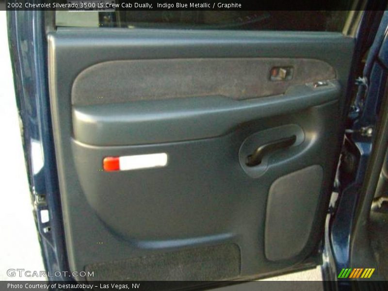 Indigo Blue Metallic / Graphite 2002 Chevrolet Silverado 3500 LS Crew Cab Dually