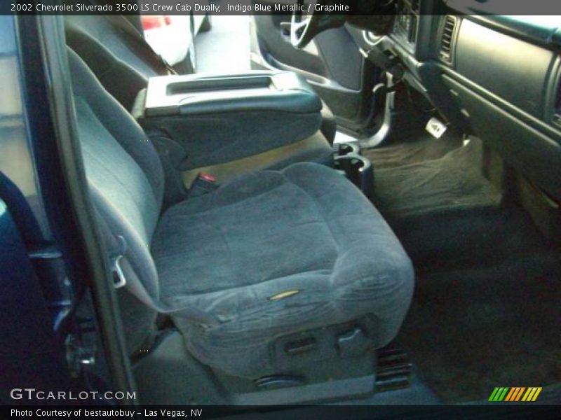 Indigo Blue Metallic / Graphite 2002 Chevrolet Silverado 3500 LS Crew Cab Dually