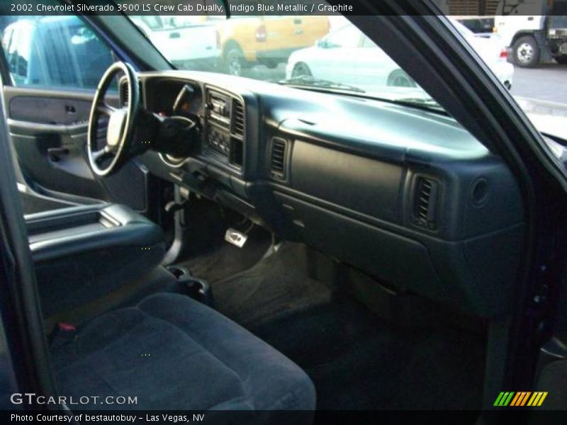 Indigo Blue Metallic / Graphite 2002 Chevrolet Silverado 3500 LS Crew Cab Dually