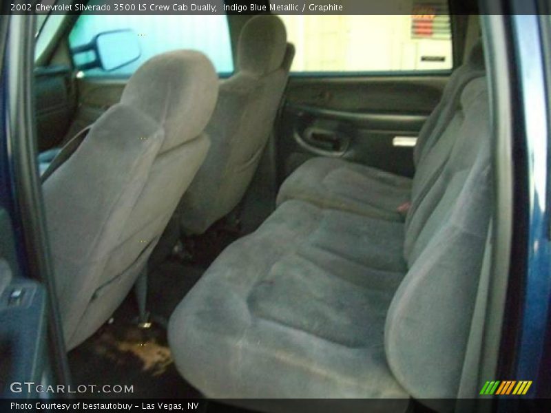 Indigo Blue Metallic / Graphite 2002 Chevrolet Silverado 3500 LS Crew Cab Dually