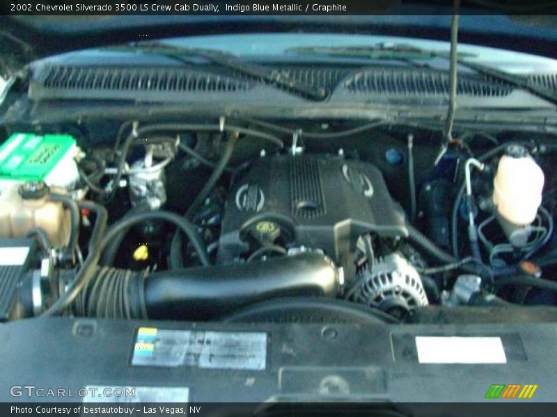 Indigo Blue Metallic / Graphite 2002 Chevrolet Silverado 3500 LS Crew Cab Dually