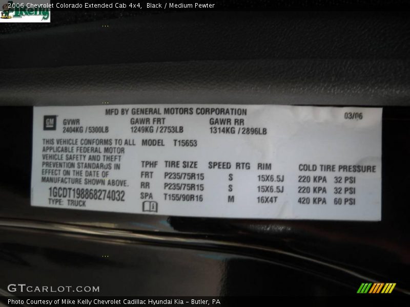 Black / Medium Pewter 2006 Chevrolet Colorado Extended Cab 4x4