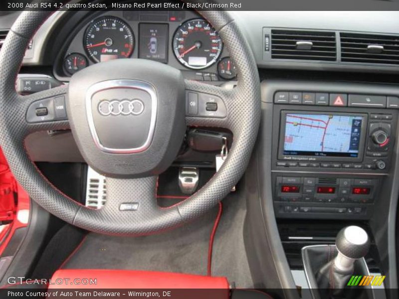 Misano Red Pearl Effect / Black/Crimson Red 2008 Audi RS4 4.2 quattro Sedan