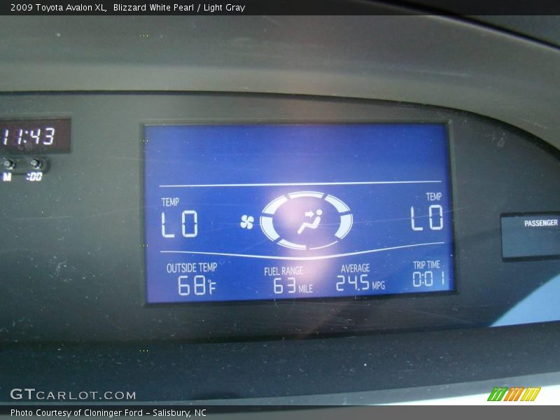Blizzard White Pearl / Light Gray 2009 Toyota Avalon XL