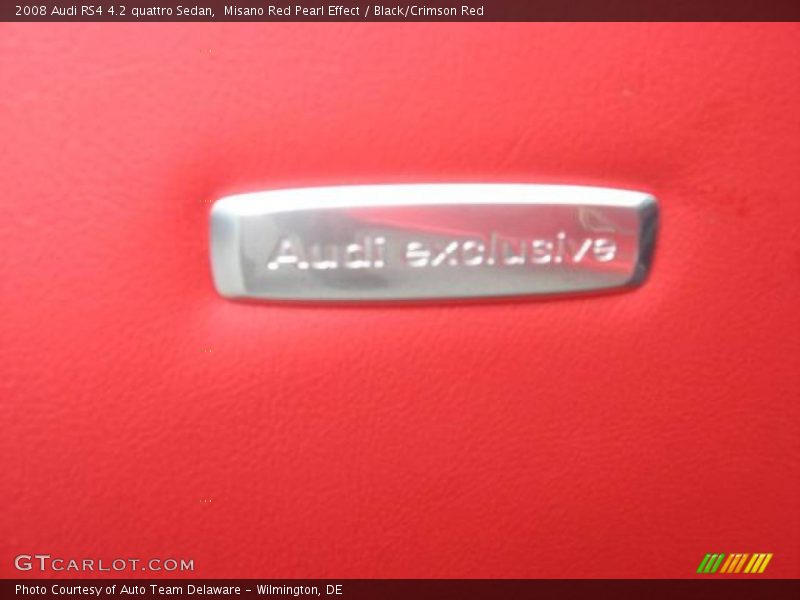 Misano Red Pearl Effect / Black/Crimson Red 2008 Audi RS4 4.2 quattro Sedan