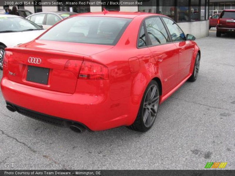 Misano Red Pearl Effect / Black/Crimson Red 2008 Audi RS4 4.2 quattro Sedan