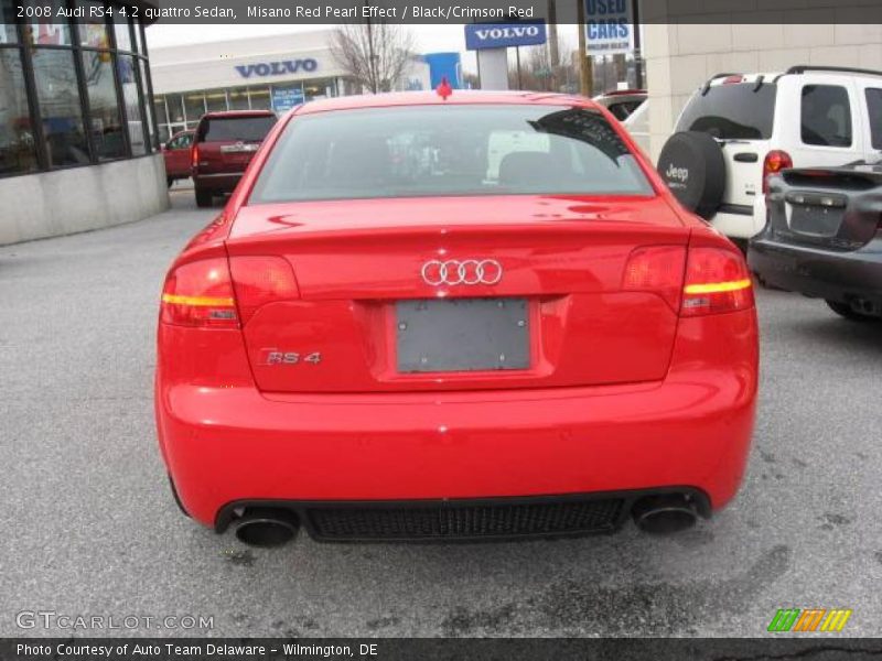 Misano Red Pearl Effect / Black/Crimson Red 2008 Audi RS4 4.2 quattro Sedan