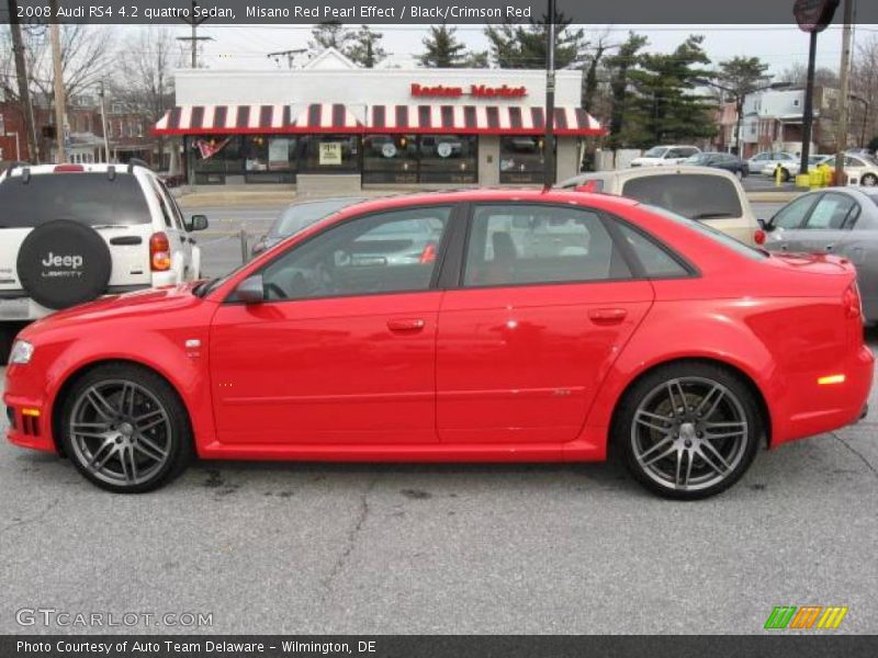 Misano Red Pearl Effect / Black/Crimson Red 2008 Audi RS4 4.2 quattro Sedan