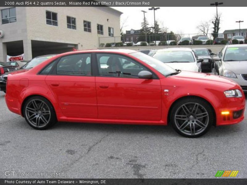 Misano Red Pearl Effect / Black/Crimson Red 2008 Audi RS4 4.2 quattro Sedan
