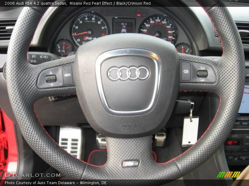 Misano Red Pearl Effect / Black/Crimson Red 2008 Audi RS4 4.2 quattro Sedan
