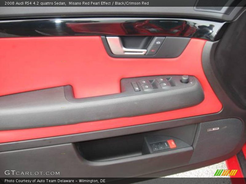 Misano Red Pearl Effect / Black/Crimson Red 2008 Audi RS4 4.2 quattro Sedan