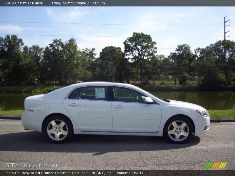 Summit White / Titanium 2009 Chevrolet Malibu LT Sedan