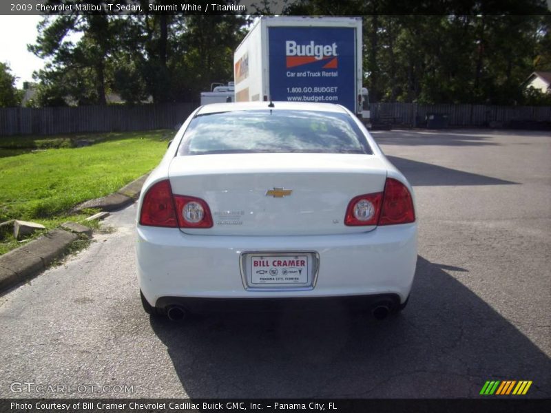 Summit White / Titanium 2009 Chevrolet Malibu LT Sedan