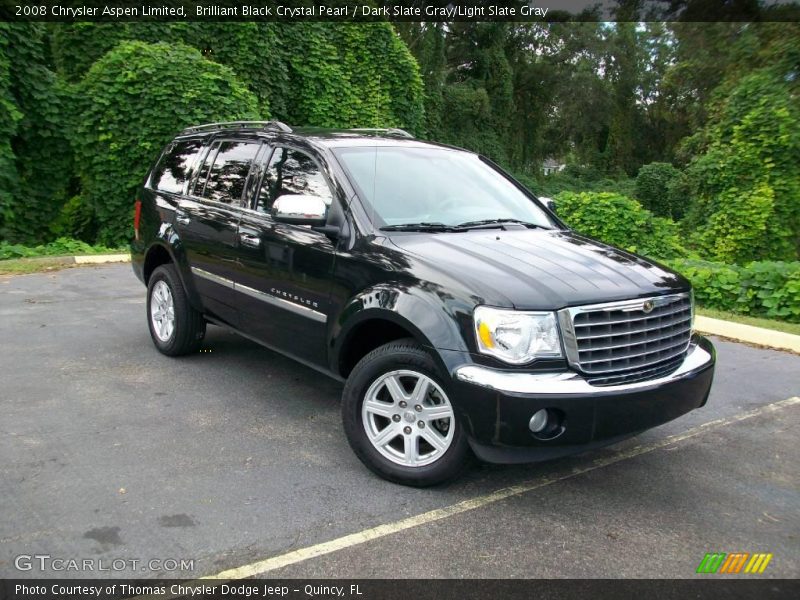 Brilliant Black Crystal Pearl / Dark Slate Gray/Light Slate Gray 2008 Chrysler Aspen Limited