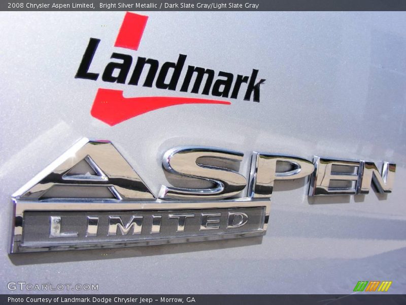 Bright Silver Metallic / Dark Slate Gray/Light Slate Gray 2008 Chrysler Aspen Limited