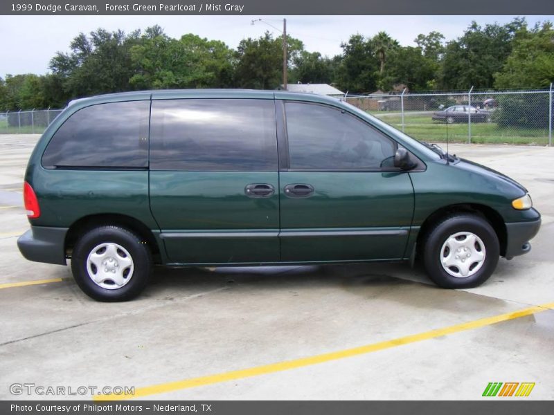 Forest Green Pearlcoat / Mist Gray 1999 Dodge Caravan