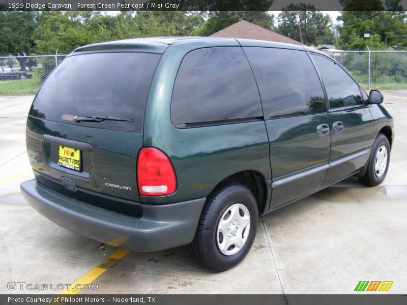 Forest Green Pearlcoat / Mist Gray 1999 Dodge Caravan