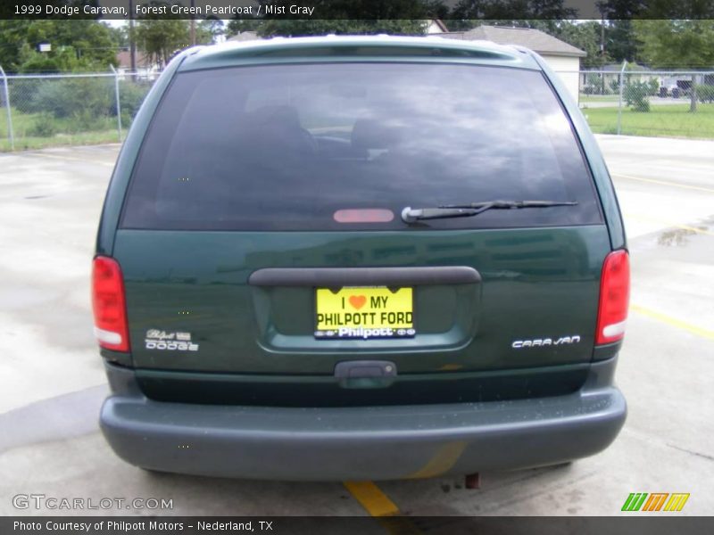 Forest Green Pearlcoat / Mist Gray 1999 Dodge Caravan