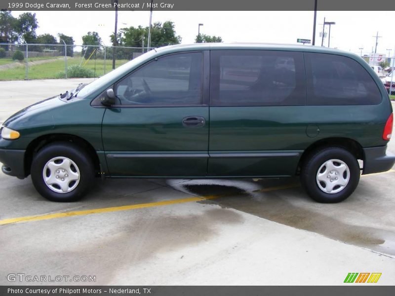 Forest Green Pearlcoat / Mist Gray 1999 Dodge Caravan