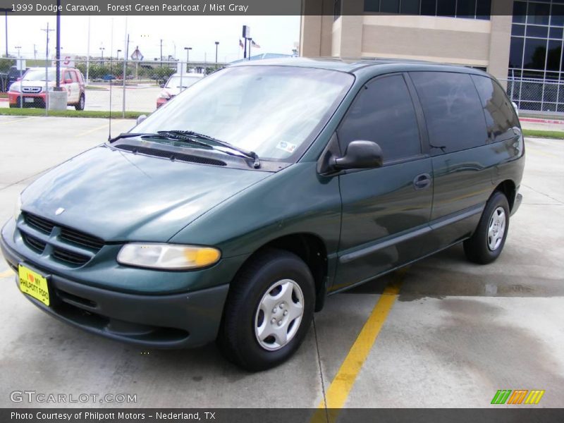 Forest Green Pearlcoat / Mist Gray 1999 Dodge Caravan