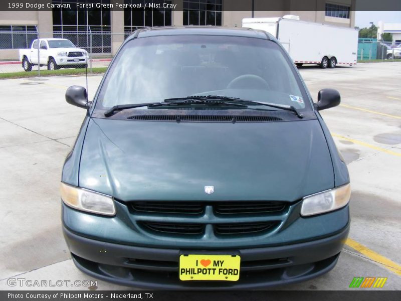 Forest Green Pearlcoat / Mist Gray 1999 Dodge Caravan