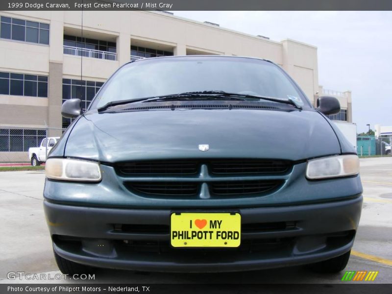 Forest Green Pearlcoat / Mist Gray 1999 Dodge Caravan