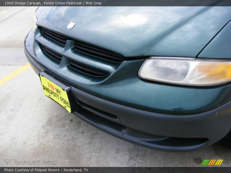 Forest Green Pearlcoat / Mist Gray 1999 Dodge Caravan