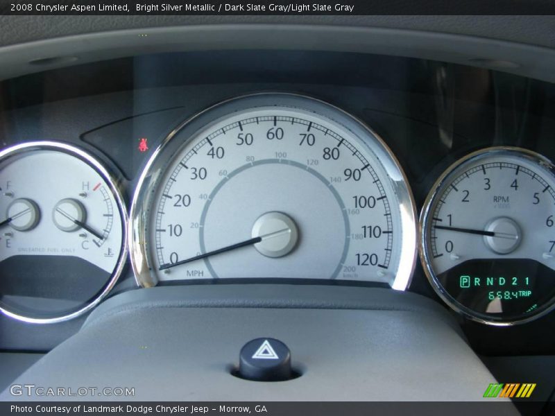 Bright Silver Metallic / Dark Slate Gray/Light Slate Gray 2008 Chrysler Aspen Limited
