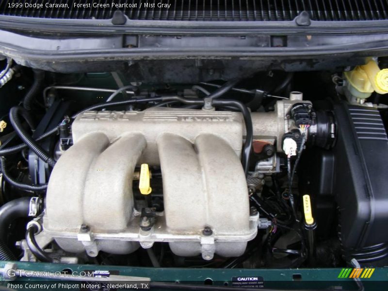 Forest Green Pearlcoat / Mist Gray 1999 Dodge Caravan