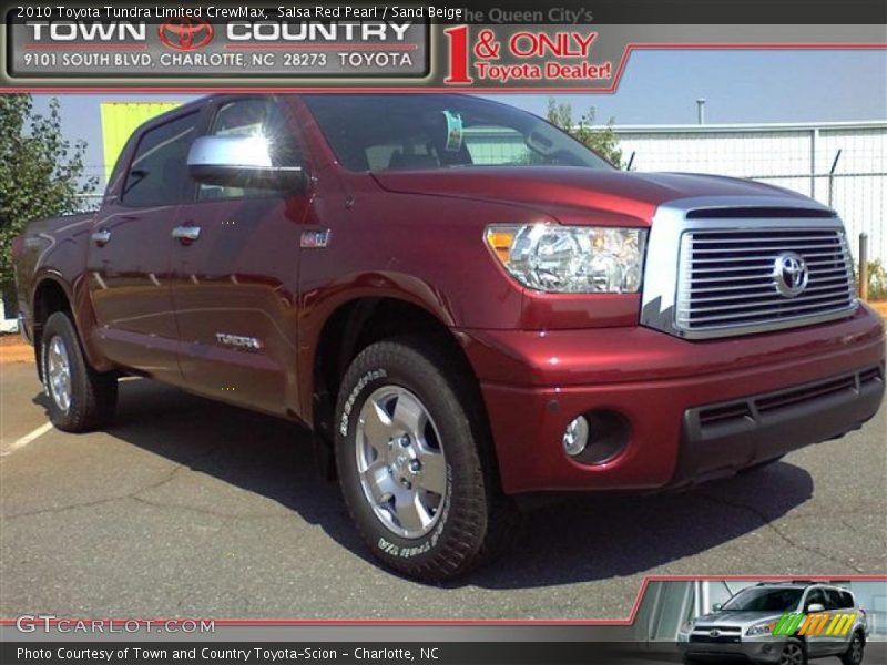 Salsa Red Pearl / Sand Beige 2010 Toyota Tundra Limited CrewMax