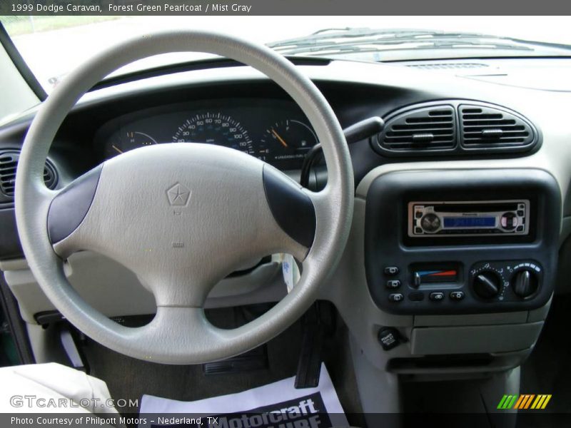 Forest Green Pearlcoat / Mist Gray 1999 Dodge Caravan
