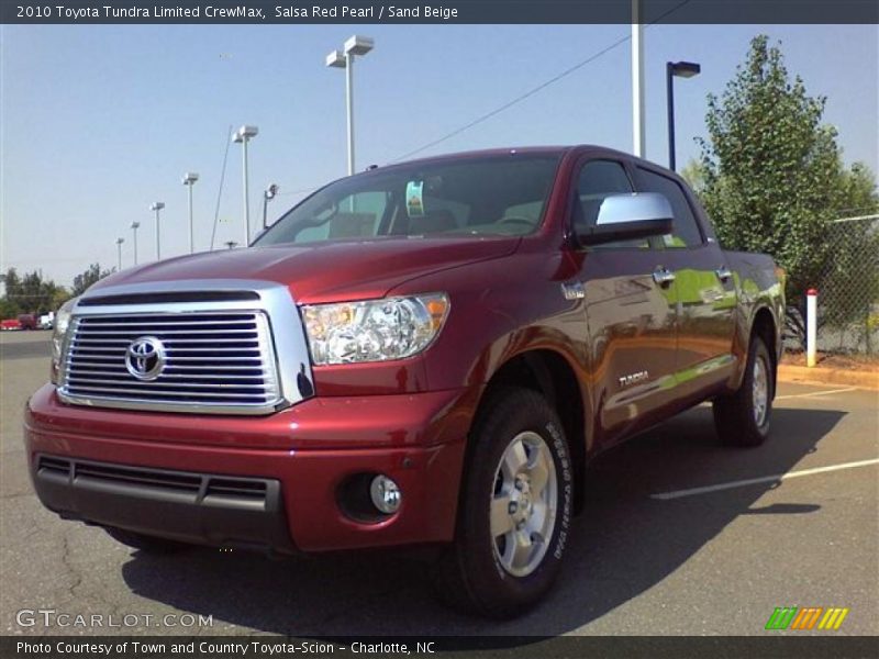 Salsa Red Pearl / Sand Beige 2010 Toyota Tundra Limited CrewMax