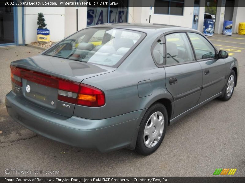 Wintergreen Metallic / Dark Gray 2002 Subaru Legacy L Sedan