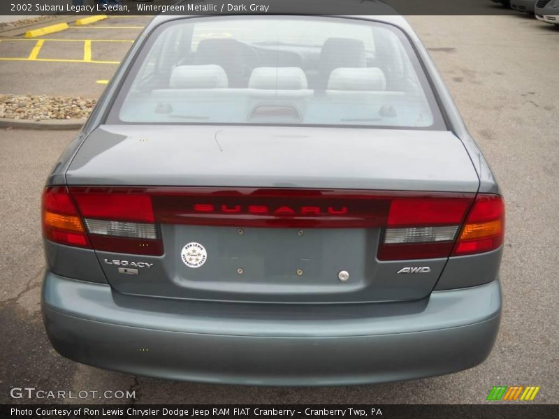 Wintergreen Metallic / Dark Gray 2002 Subaru Legacy L Sedan