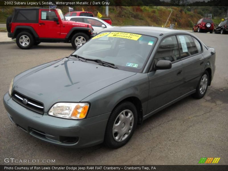 Wintergreen Metallic / Dark Gray 2002 Subaru Legacy L Sedan