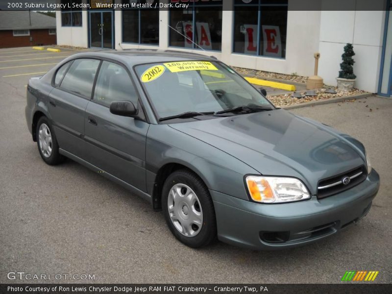 Wintergreen Metallic / Dark Gray 2002 Subaru Legacy L Sedan