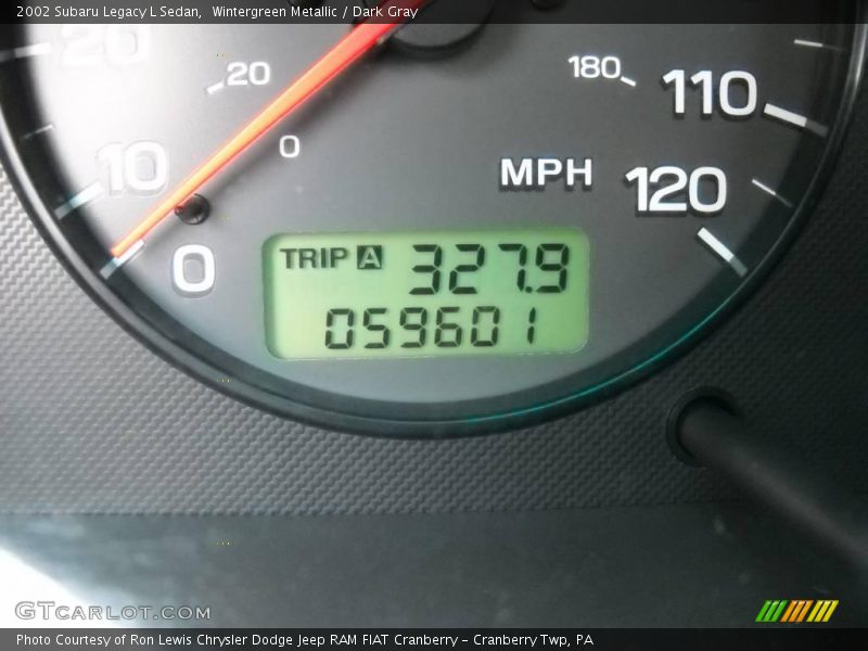 Wintergreen Metallic / Dark Gray 2002 Subaru Legacy L Sedan