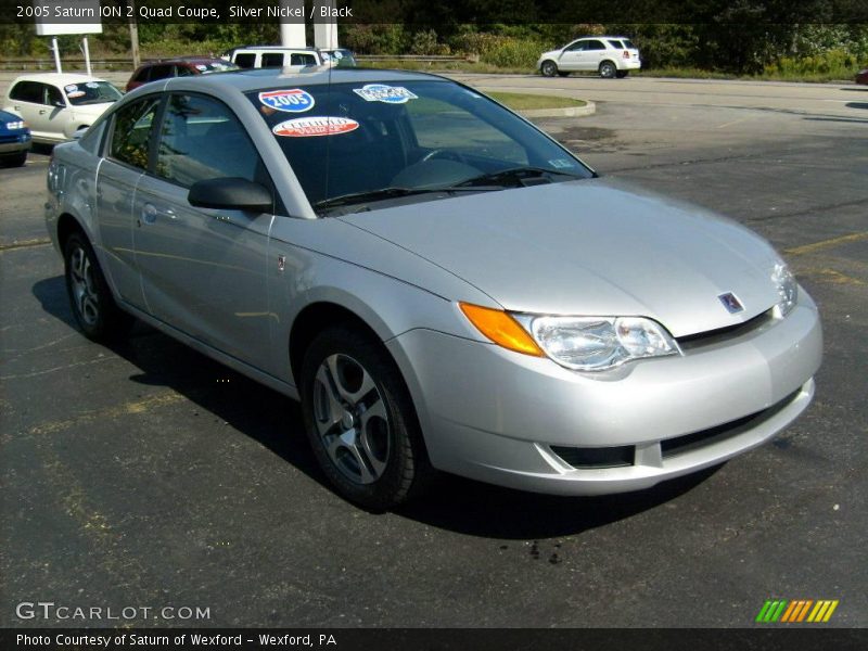 Silver Nickel / Black 2005 Saturn ION 2 Quad Coupe