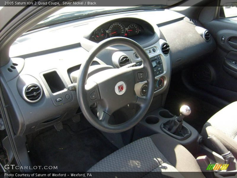 Silver Nickel / Black 2005 Saturn ION 2 Quad Coupe