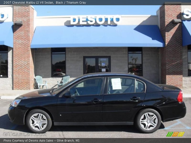 Black / Titanium Gray 2007 Chevrolet Malibu LS V6 Sedan