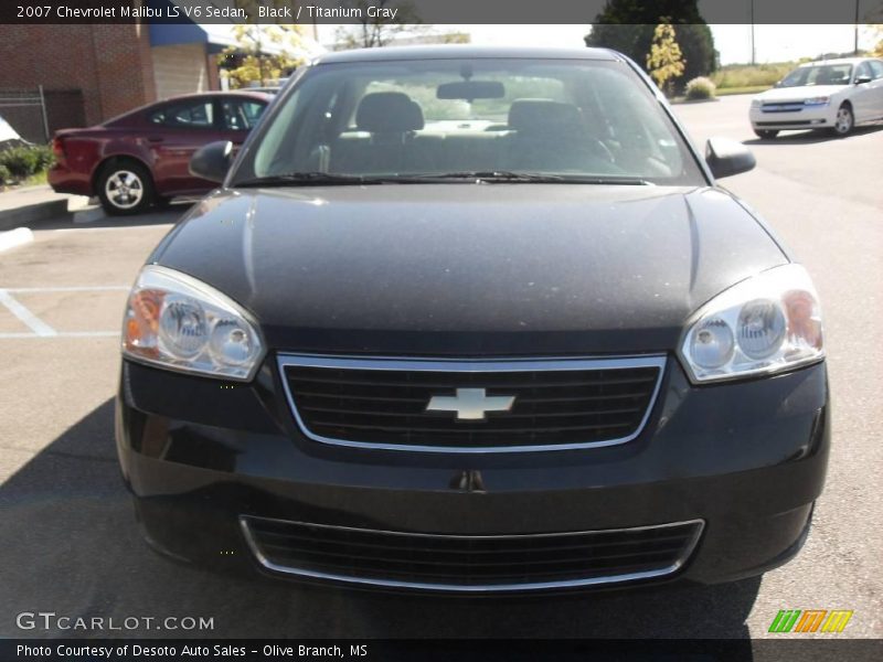 Black / Titanium Gray 2007 Chevrolet Malibu LS V6 Sedan