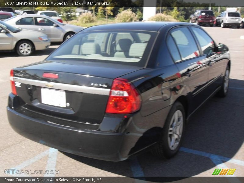 Black / Titanium Gray 2007 Chevrolet Malibu LS V6 Sedan