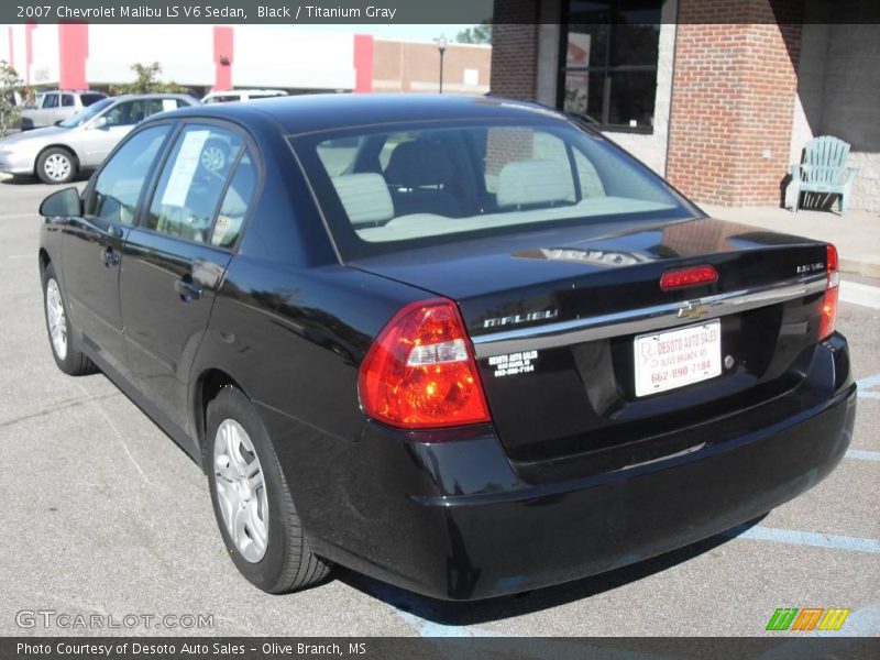 Black / Titanium Gray 2007 Chevrolet Malibu LS V6 Sedan