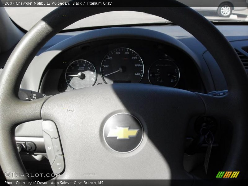 Black / Titanium Gray 2007 Chevrolet Malibu LS V6 Sedan
